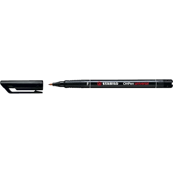 Alkoholos marker 0,7mm, STABILO OHPen F fekete