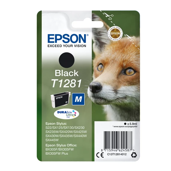 Epson T1281 tintapatron black ORIGINAL