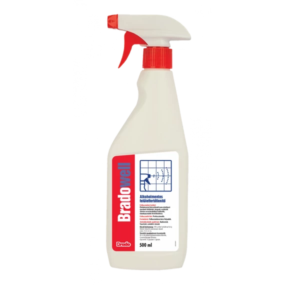 Felületfertőtlenítő antibakteriális tisztító folyadék szórófejes 500 ml Bradowell
