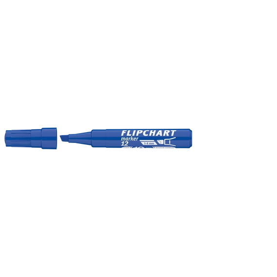 Flipchart marker vízbázisú 1-4mm, vágott Artip 12 kék
