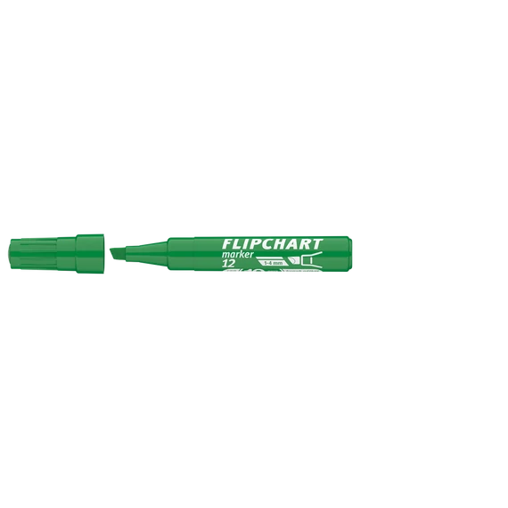 Flipchart marker vízbázisú 1-4mm, vágott Artip 12 zöld