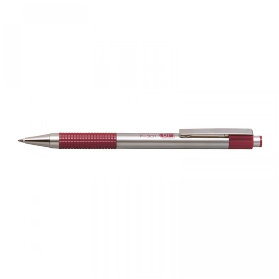 Golyóstoll 0,7mm, bordó test, Zebra F-301, írásszín kék