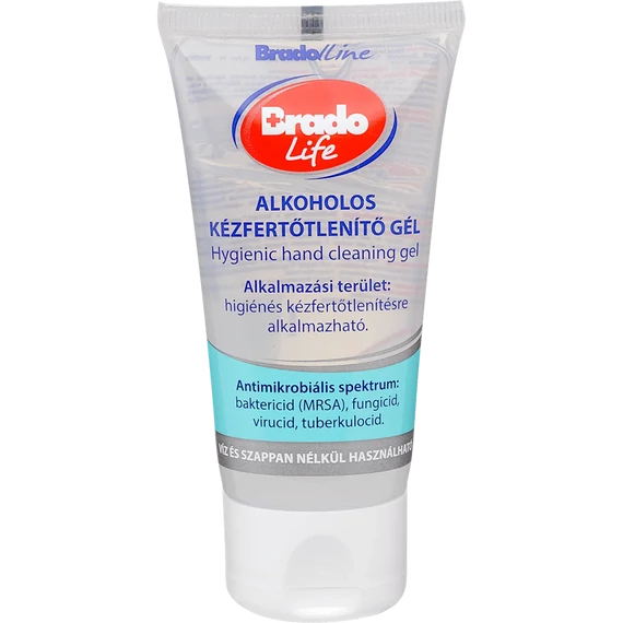 Kéz- és bőrfertőtlenítő gél tubusos 50 ml Bradolife