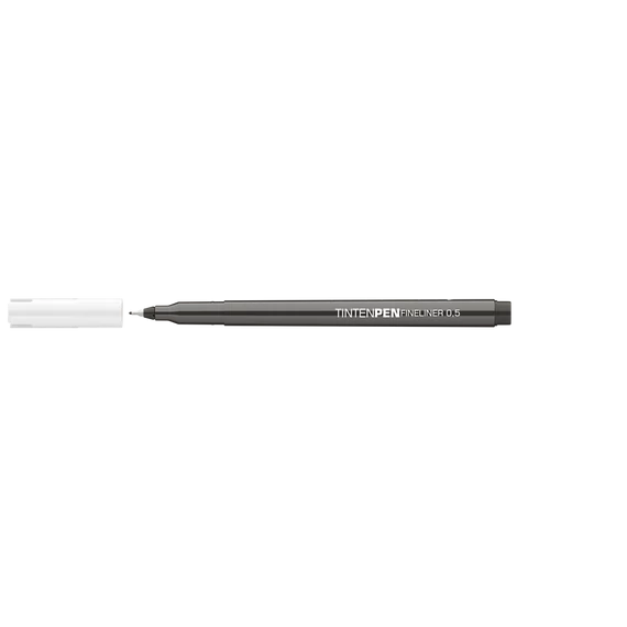 Rostirón, tűfilc vízbázisú, 0,5mm, kerek test, Tinten Pen Ico fekete