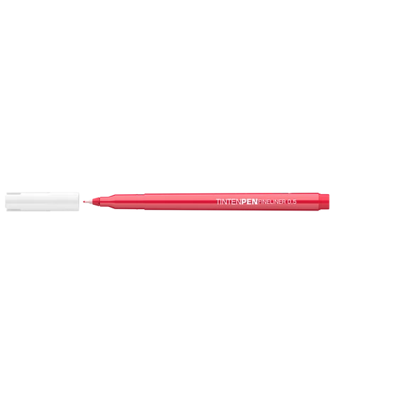 Rostirón, tűfilc vízbázisú, 0,5mm, kerek test, Tinten Pen Ico piros