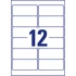 Kép 3/4 - Etikett címke, 99,1 x42,3mm, univerzális visszaszedhető, 12 címke/ív, 25 ív/doboz, Avery fehér