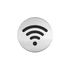 Kép 2/2 - Piktogram, információs tábla, átmérő 83mm, WIFI Durable ezüst