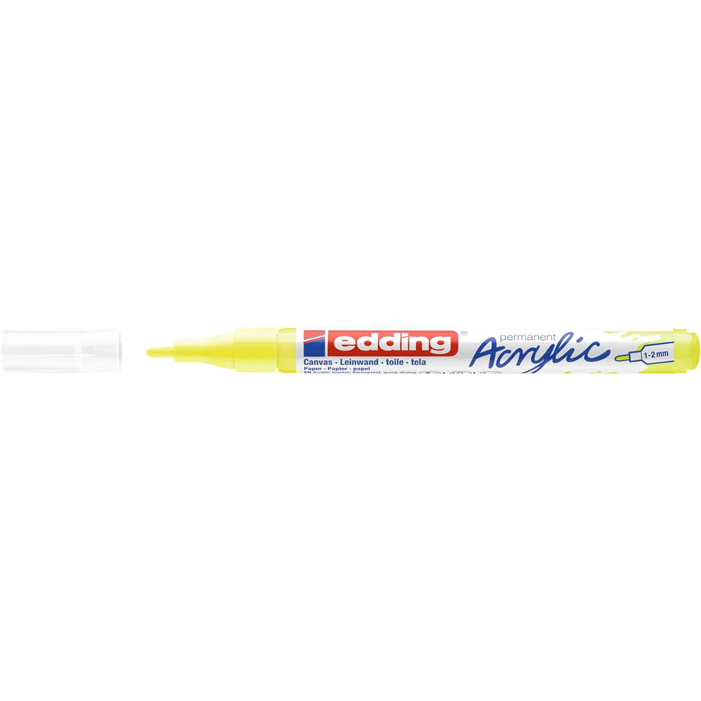 Akril marker 1-2mm, Edding 5300 neon sárga