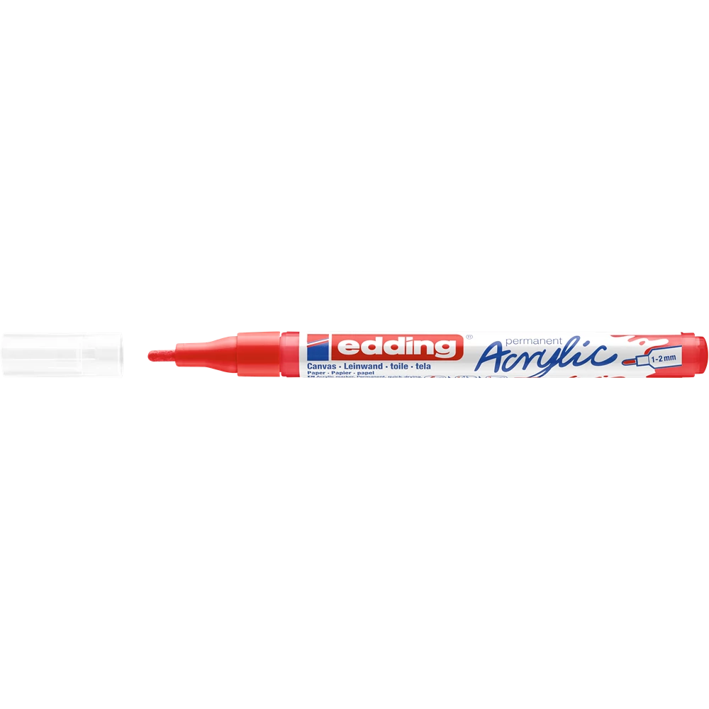 Akril marker 1-2mm, Edding 5300 piros