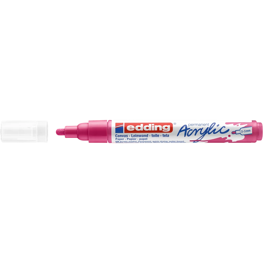 Akril marker 2-3mm, Edding 5100 magenta