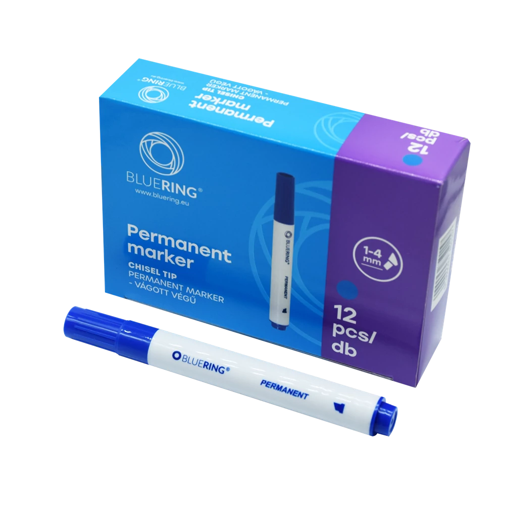 Alkoholos marker 1-4mm, vágott végű Bluering® kék