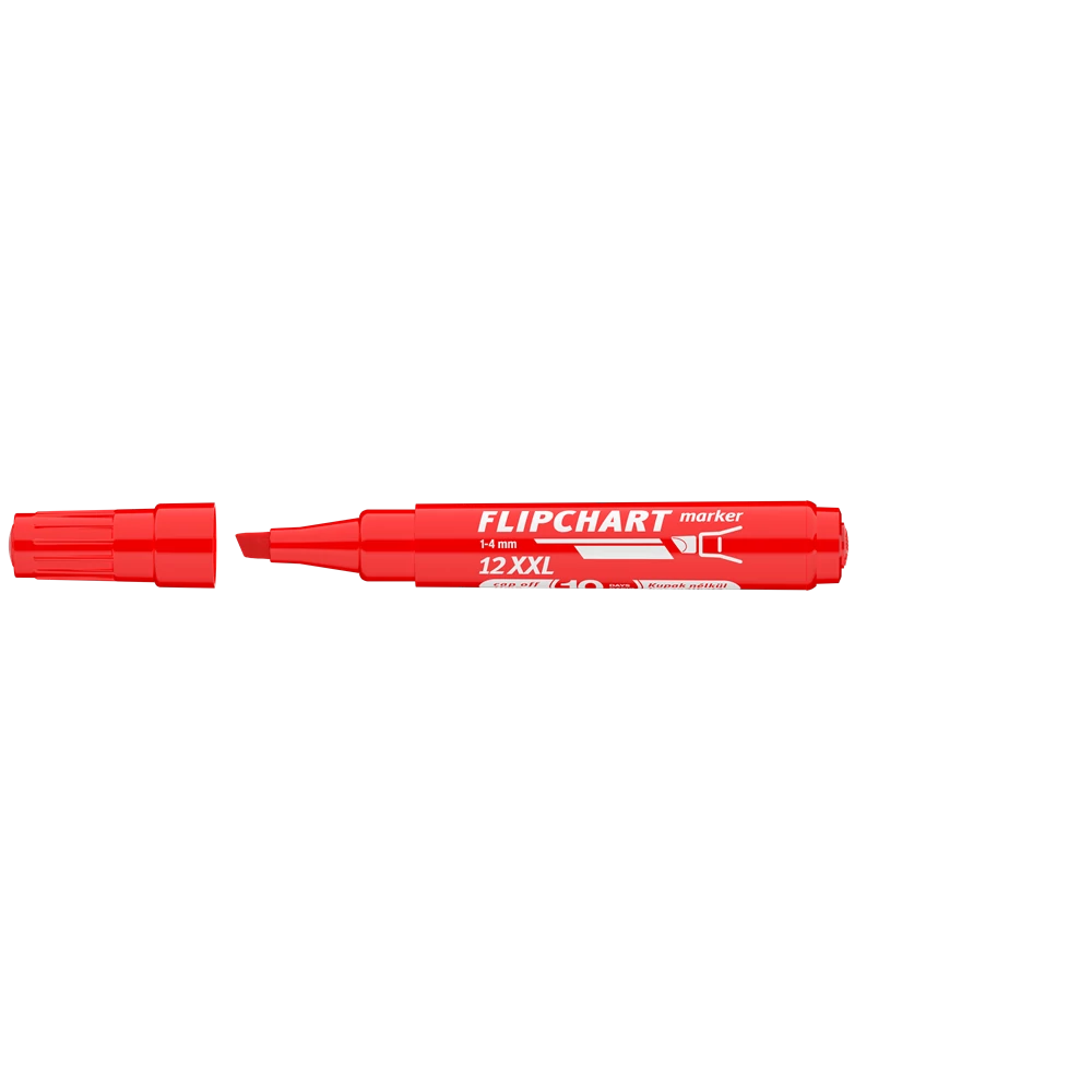 Flipchart marker vízbázisú 1-4mm, vágott Artip 12XXL piros