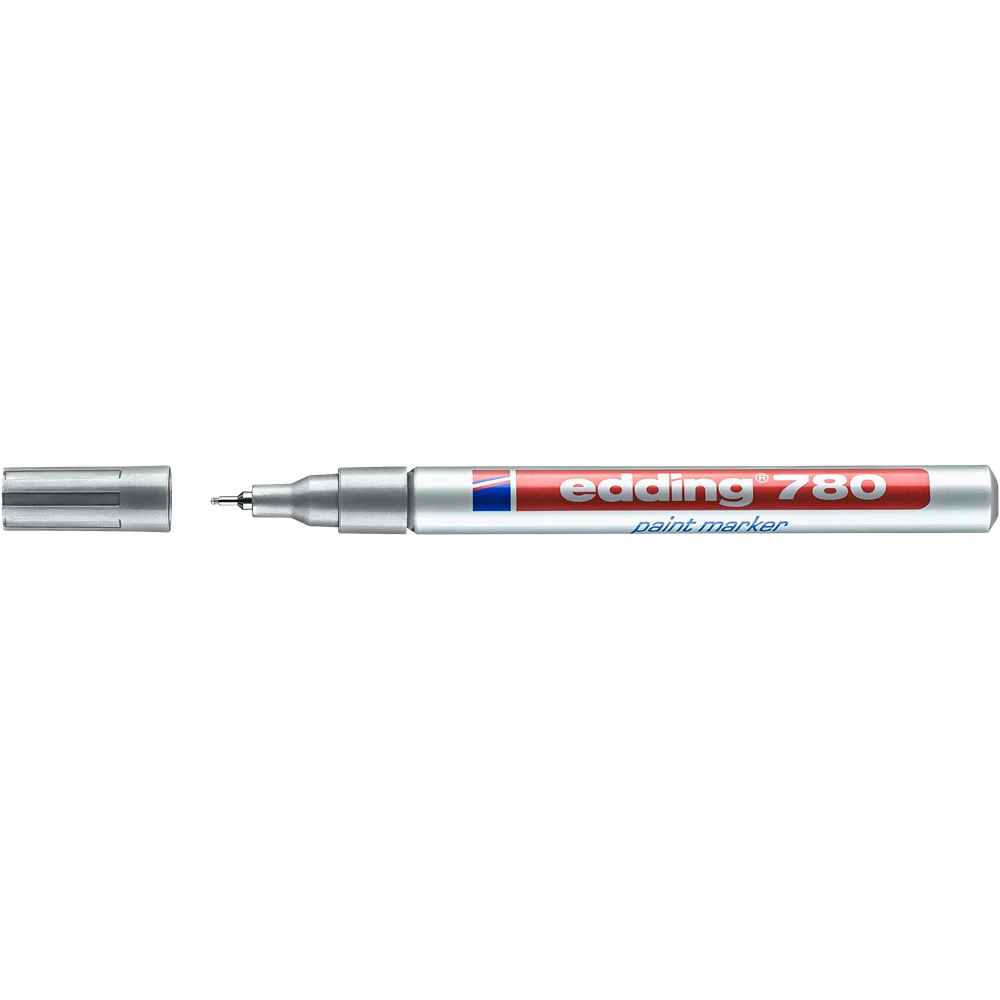 Lakkmarker 0,8mm, kerek Edding 780 ezüst