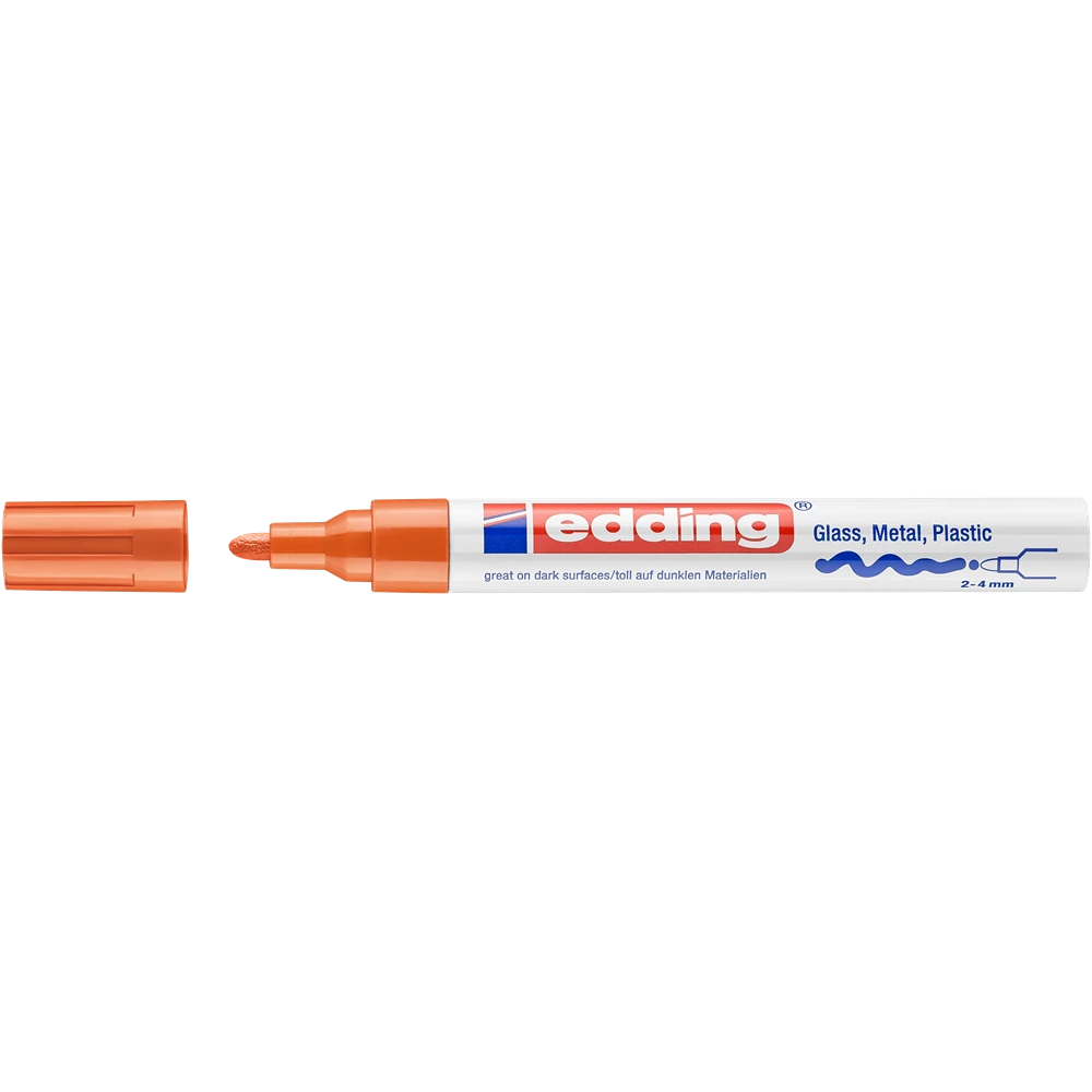 Lakkmarker 2-4mm, kerek Edding 750 narancs