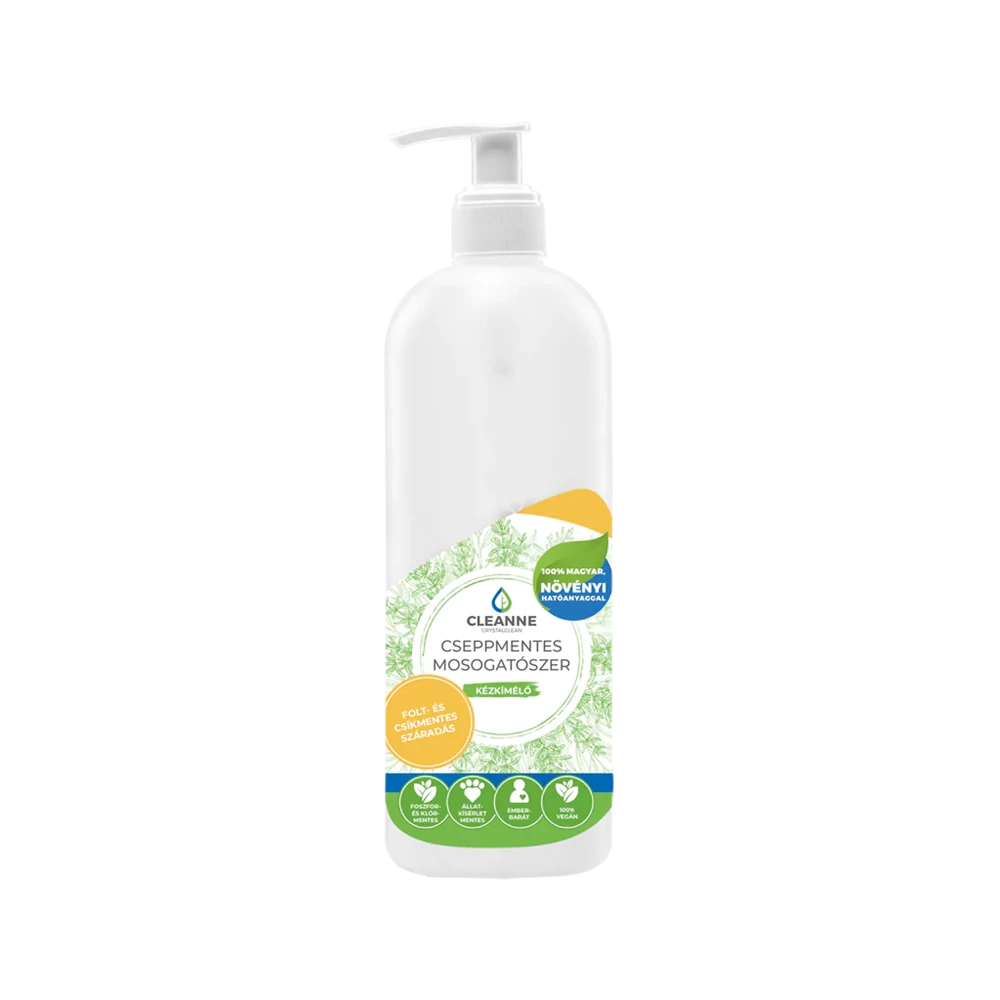 Mosogatószer cseppmentes 500 ml kézi pumpás Cleanne_Környezetbarát