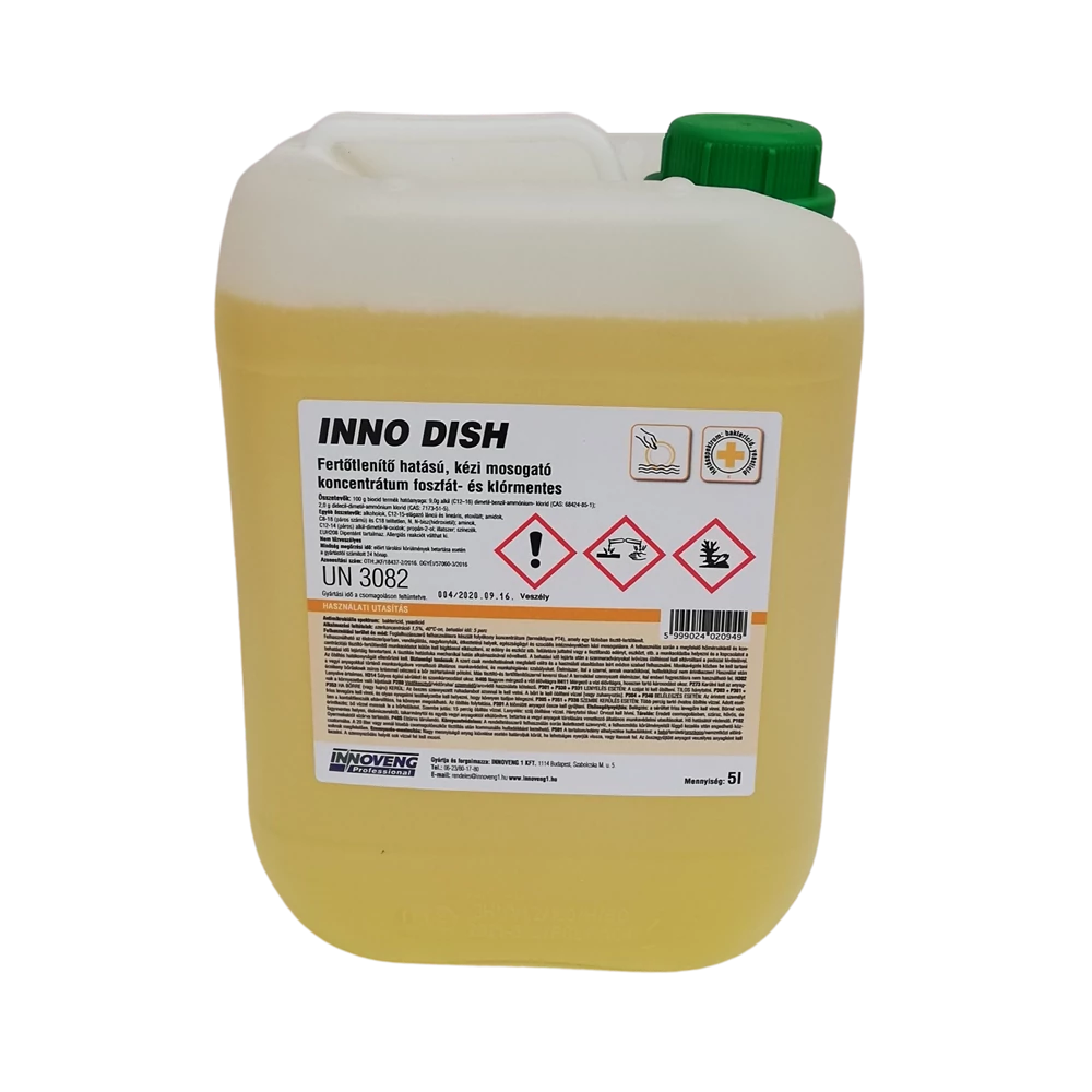 Mosogatószer 5 liter kézi fertőtlenítő hatással Inno-Dish