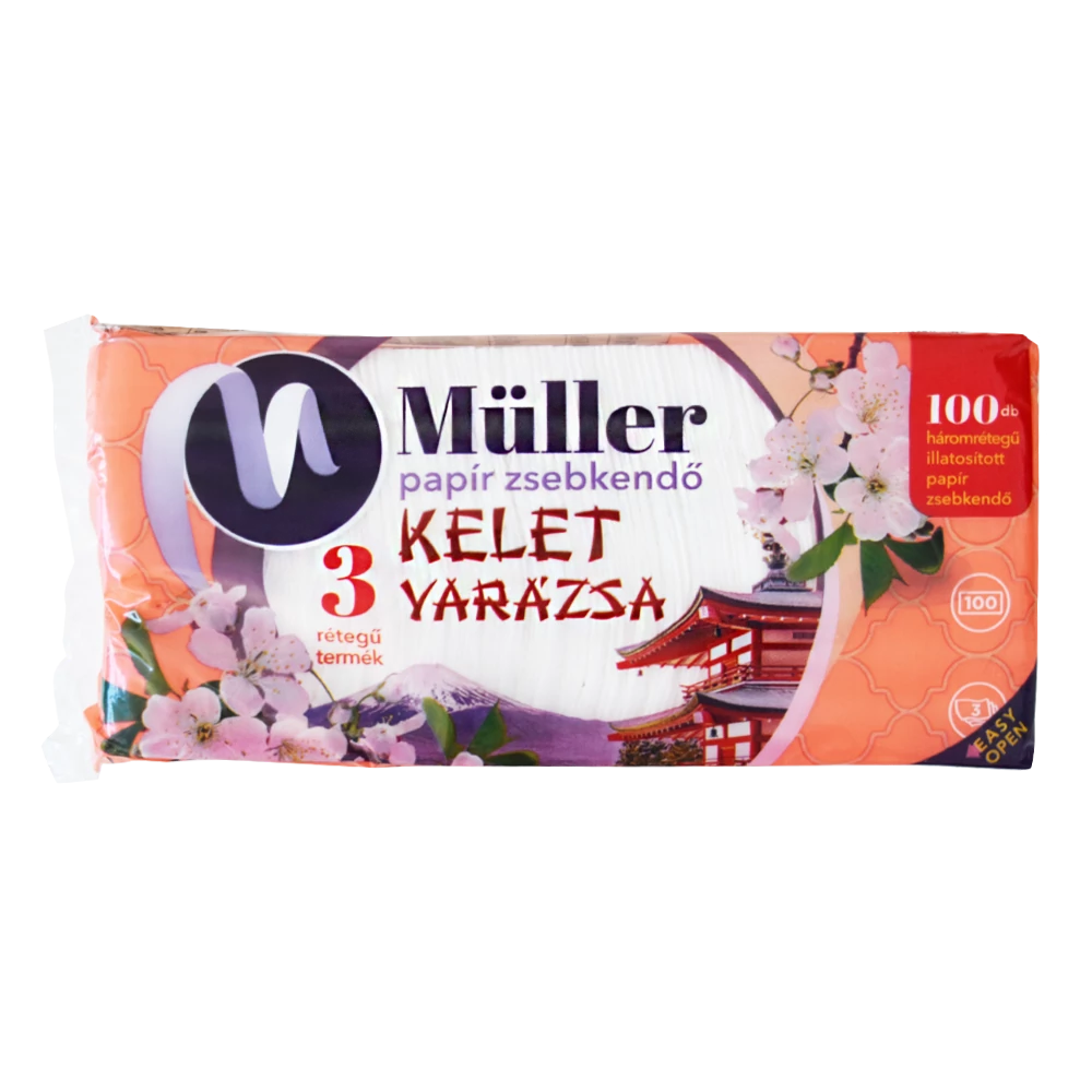 Papírzsebkendő 3 rétegű 100 db/csomag Kelet Varázsa