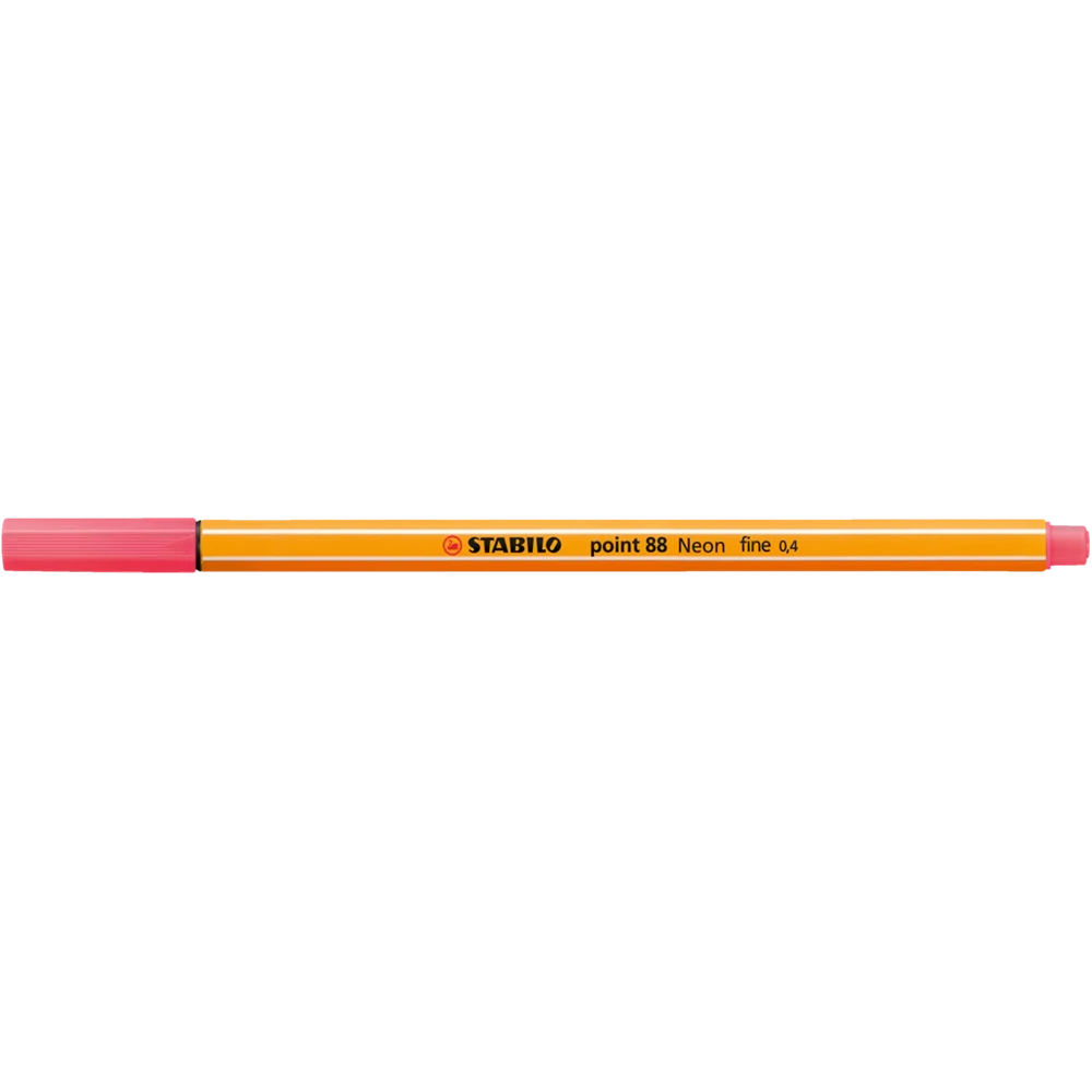 Rostirón, tűfilc 0,4mm, STABILO Point 88 neon piros