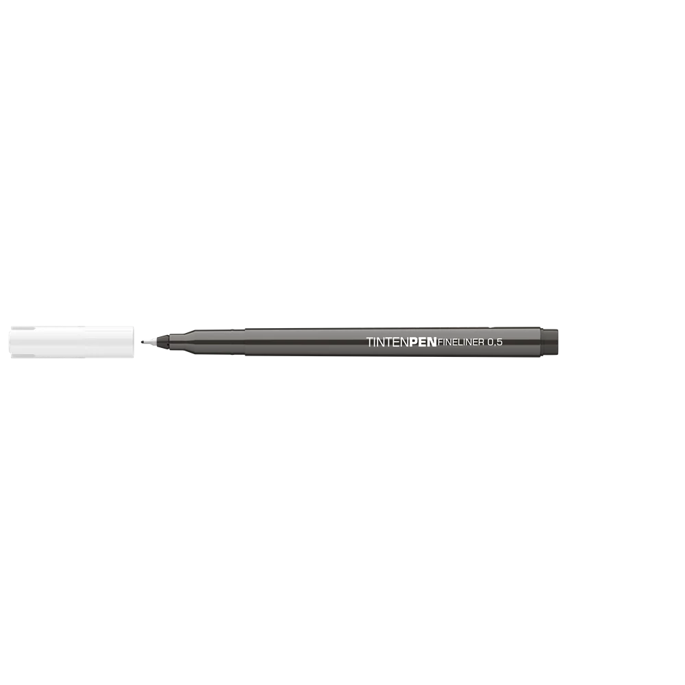 Rostirón, tűfilc vízbázisú, 0,5mm, kerek test, Tinten Pen Ico fekete