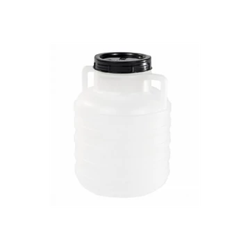 Hordó műanyag 10 literes fehér zárható fedeles füles BIDON