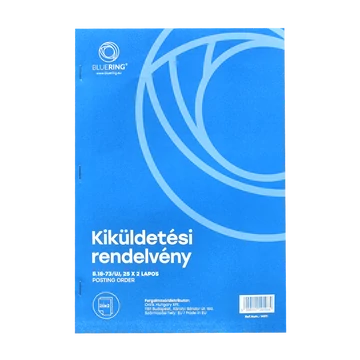 Kiküldetési rendelvény a hivatali, üzleti utazás költségtérítéshez A4, álló 25x2lapos B.18-73/UJ Bluering®