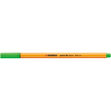 Rostirón, tűfilc 0,4mm, STABILO Point 88 neon zöld
