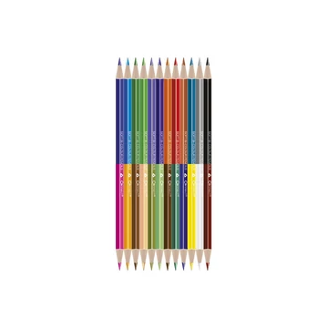 Színes ceruza készlet, kétvégű duocolor 12/24 szín Connect 24 klf. szín