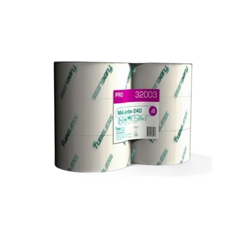 Toalettpapír 2 rétegű közületi Midi 242 m/tekercs duda nélküli 12 tekercs/karton Tubeless hófehér