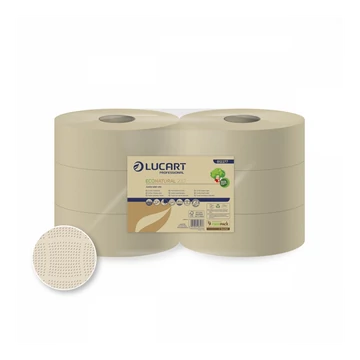 Toalettpapír 2 rétegű közületi átmérő: 23 cm 6 tekercs/karton 23 J EcoNaturalLucart_812277 havanna barna