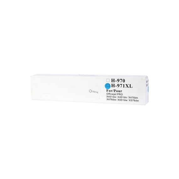 Utángyártott Hp 971XL/CN626AE tintapatron cyan ORINK