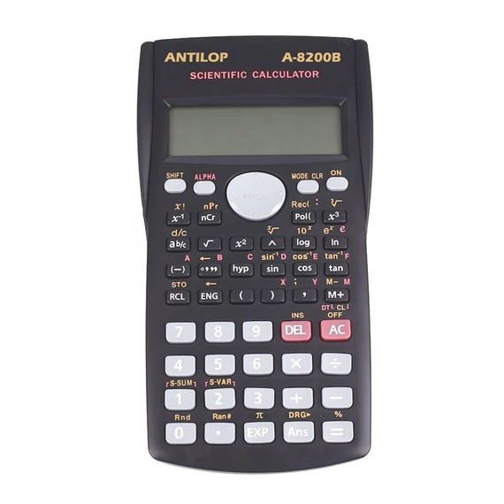 Számológép tudományos 240 funkciós fekete Antilop A-8200B